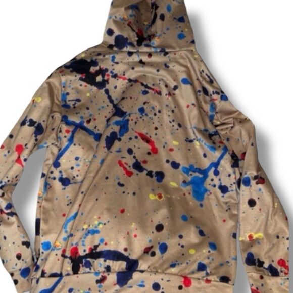 🍭 SHEIN Hoodie Paint Splatter Print - Size 10Y Boy's Streetwear - Picture 6 of 8